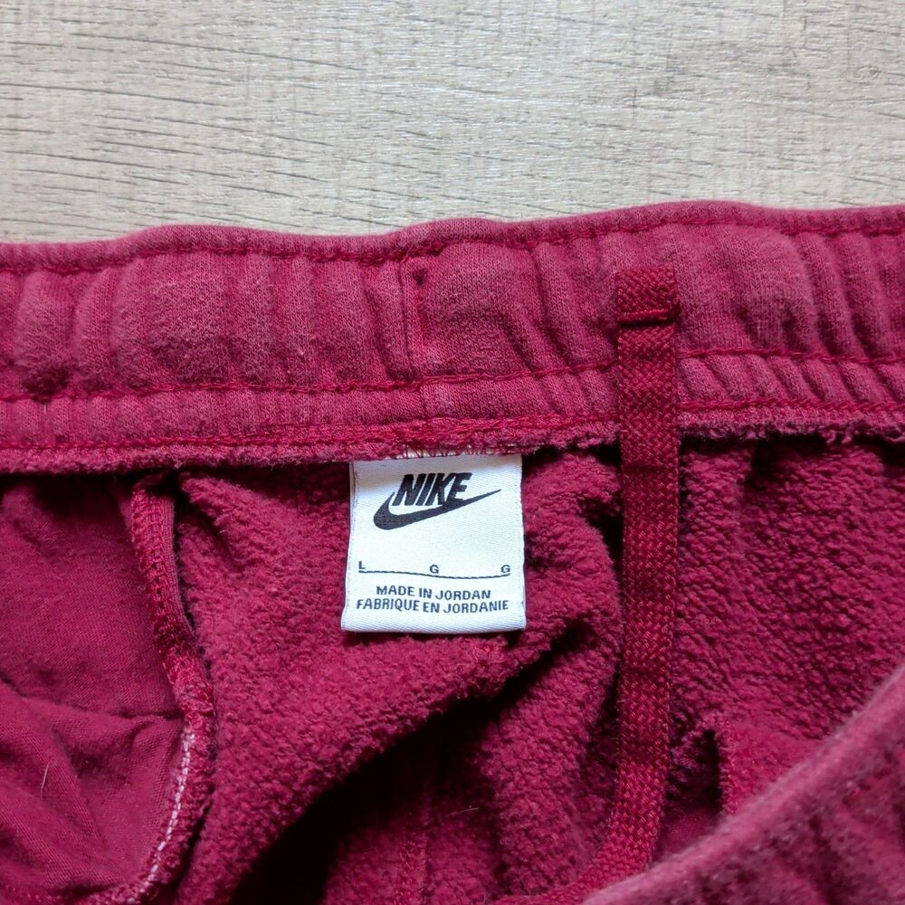 Nike Sportswear Club Fleece Joggers Burgundy Men’s Size L Standard Fit New - Picture 6 of 7